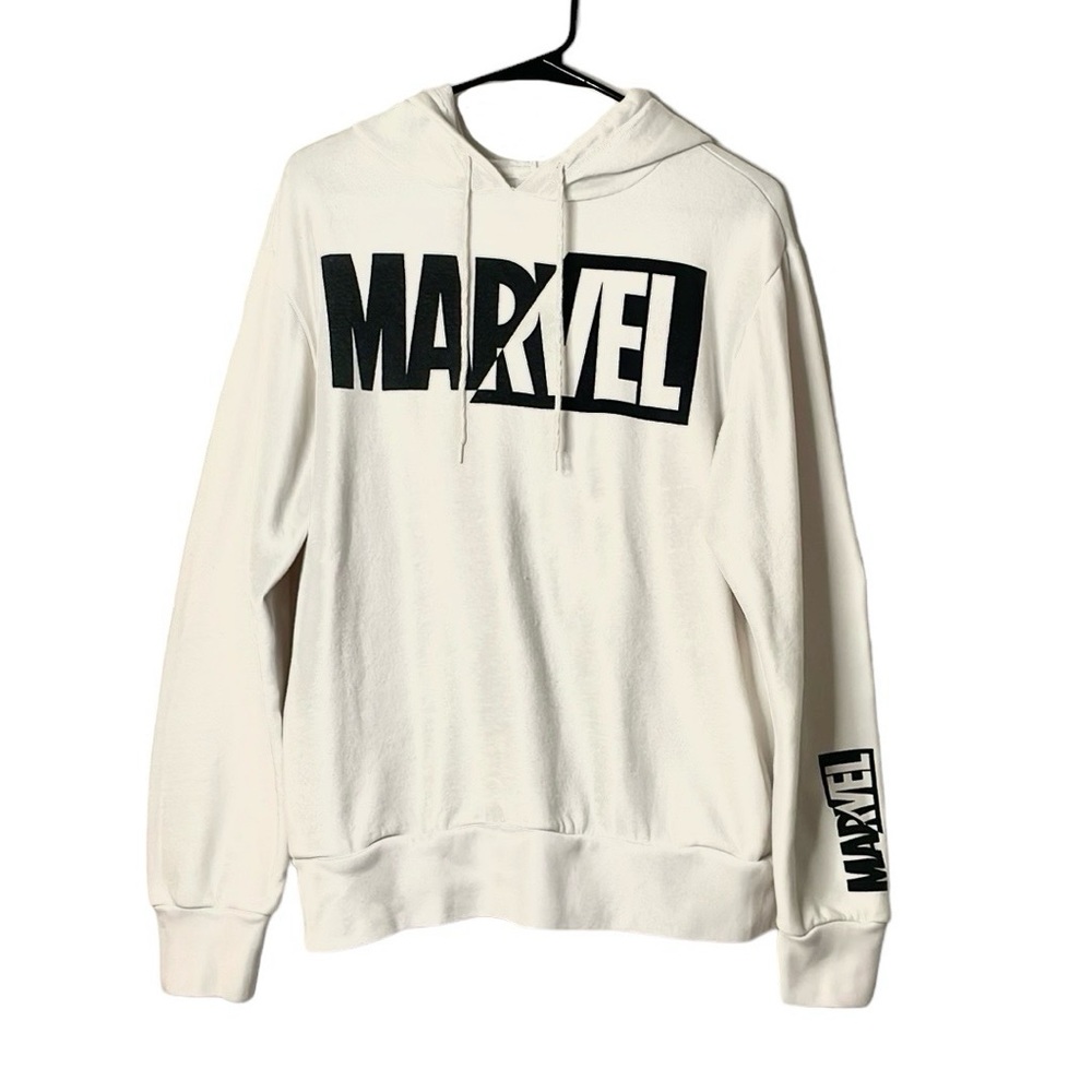 White Marvel Hoodie